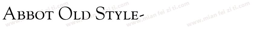 Abbot Old Style字体转换
